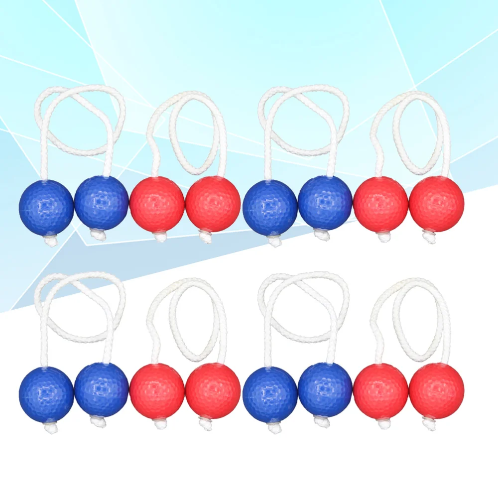 

8PCS Per Set 42MM Children Practice Use Balls Perforated Playing Balls Outdoor Sports String Balls Blue And Red
