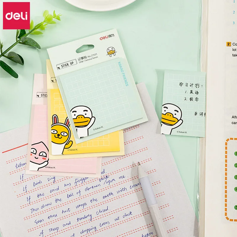Deli милые Стикеры для записей 36 упаковок блокноты Kakao Friends персиковые наклейки