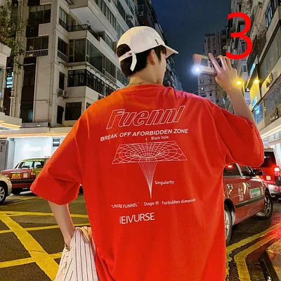 

T-shirt men's short-sleeved Slim Korean version of the personality trend thin section t-shirt summer