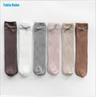 От 1 до 8 лет 2020 г. Новые детские носки для девочек с двойной иглой и бантом свободные хлопковые носки без косточек для малышей