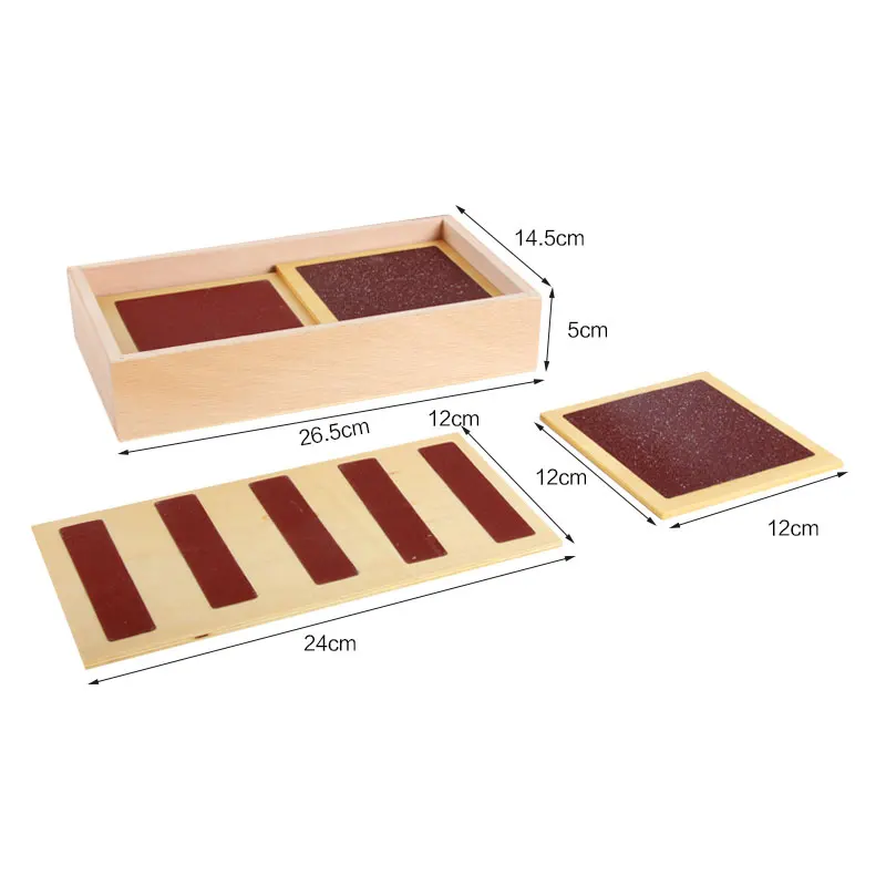 Деревянные игрушки Монтессори детская шероховатая гладкая фотография Обучающие