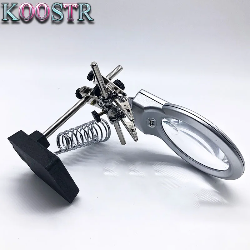 Светодиодный вспомогательный зажим электрический паяльник увеличительное