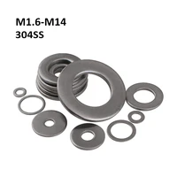 304 stainless steel flat washer metric plain gasket flat gasket rings m1 6 m2 m2 5 m3 m4 m5 m6 m8 m14 thickness 0 3mm 4mm