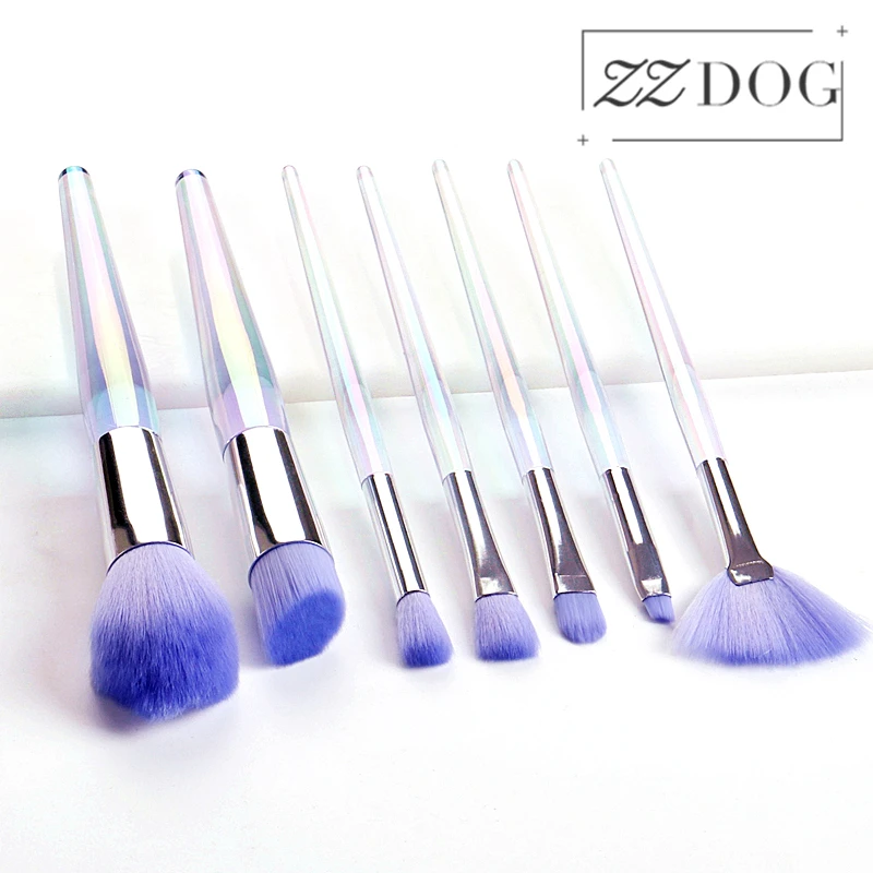 ZZDOG7Pcs набор кистей для макияжа Набор инструментов Косметическая пушистая Пудра