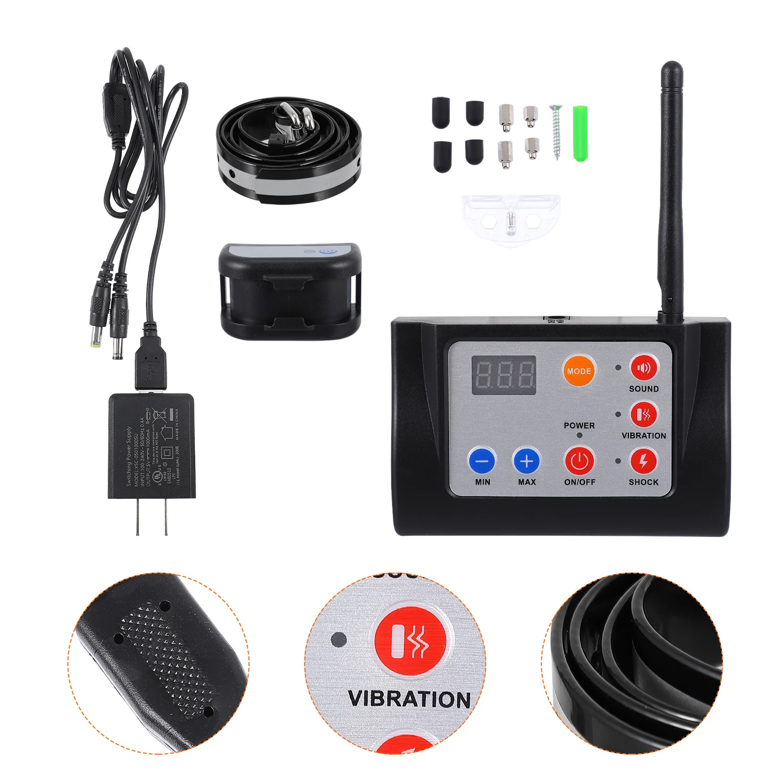 

1 Set of Professional Wireless Dog Fence System Barking Stop Device (US Plug)