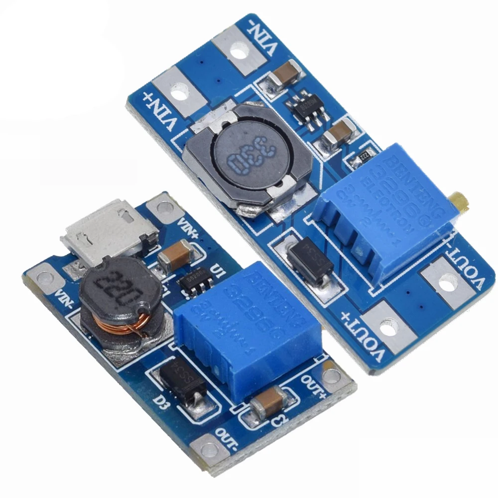 MT3608 DC boost module 2A плата повышения входного напряжения 2 24 В rise 5/9/12 28 в