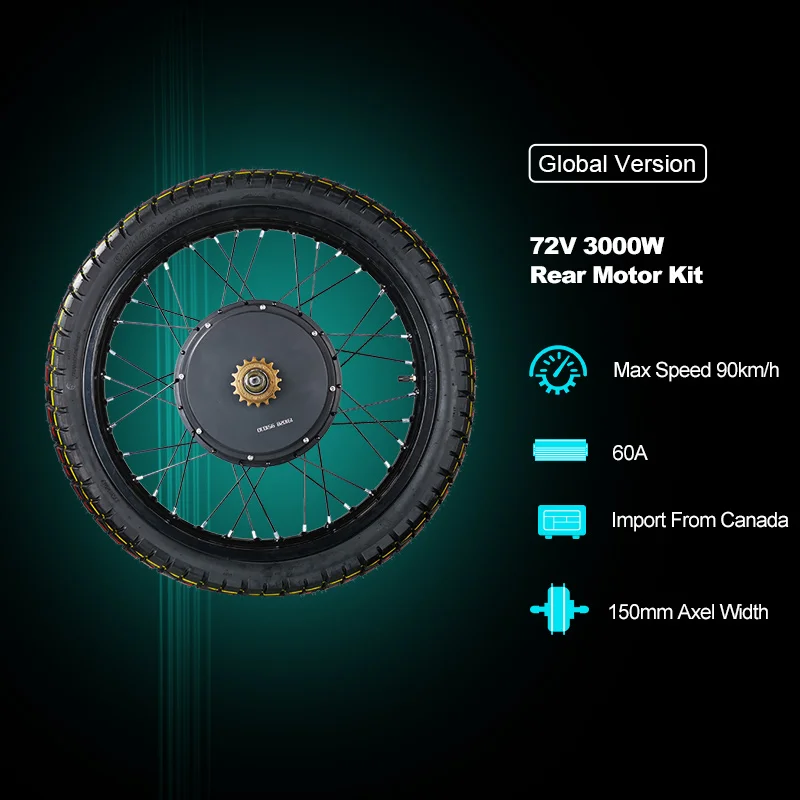 Pasion e Bike 72V 3000W комплект для переоборудования электрического велосипеда набор