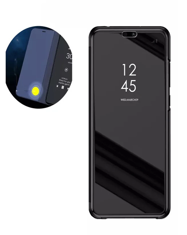 Smart Flip Mirror Case For OPPO F11 Realme 3 Pro Leather Stand Phone A5S A7 A9 RENO Holder | Мобильные телефоны и
