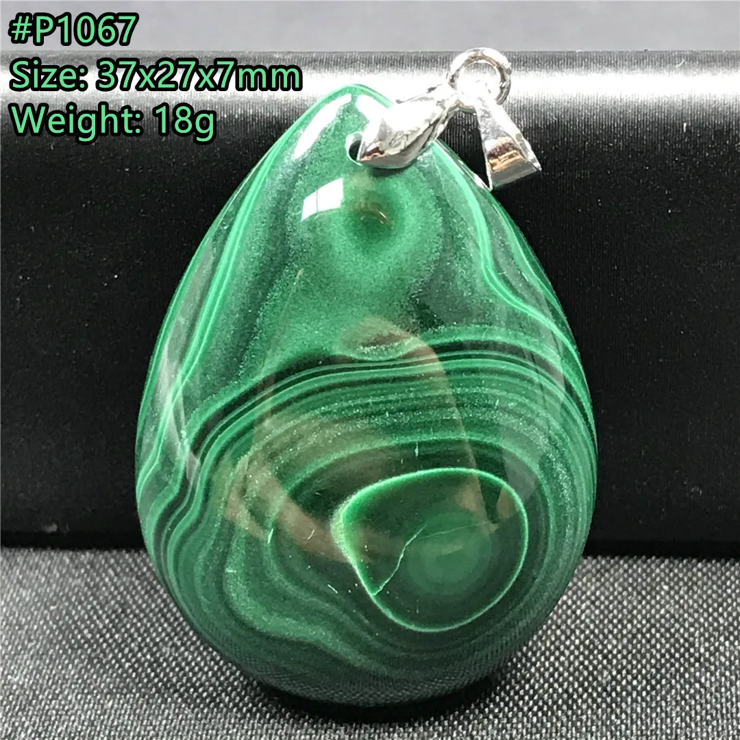 

Кулон из натурального зеленого малахата хризоколлы, хрустальный камень из малахата для женщин и мужчин, подарочные бусины на удачу 37x27x7 мм, ...