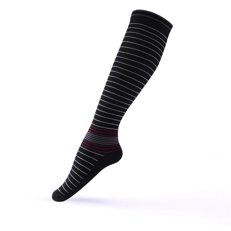 Черный Anti Fatigue Pain Relief Knee Socks Unisex Sports Socks Men Women Compression Stockings Pressure Varicose Vein Stocking Hot - Цвет: Черный