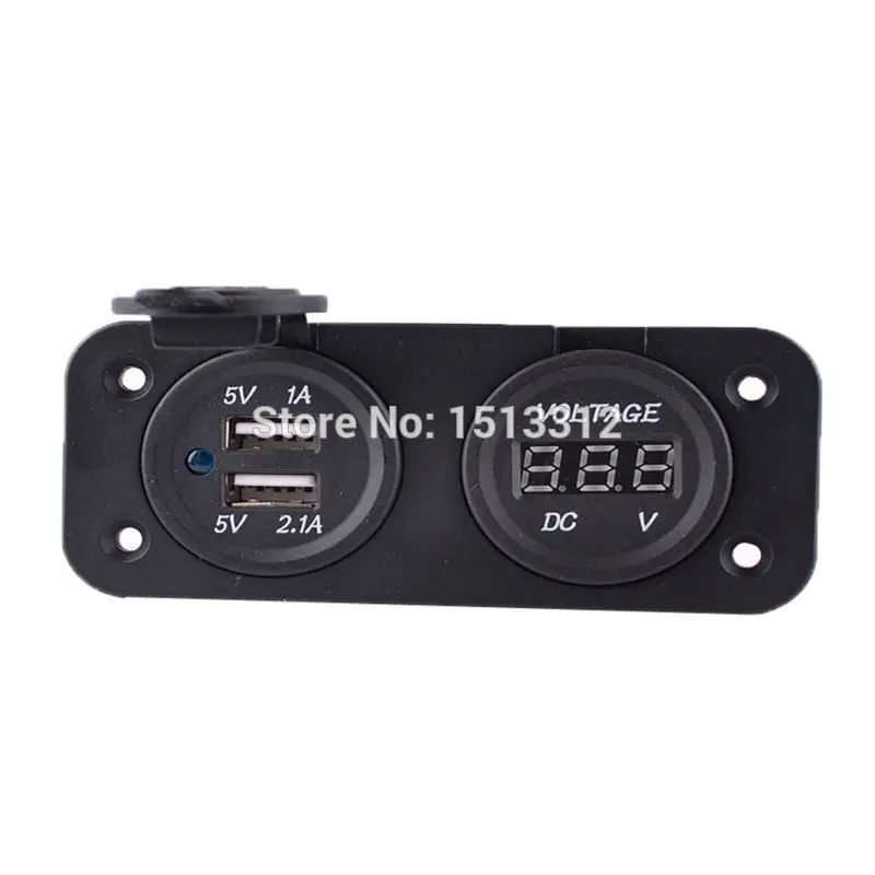 DIY водонепроницаемая розетка для автомобильного прикуривателя мотоцикла 3.1A