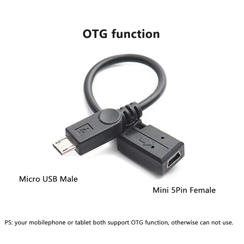 Lingable Микро-USB 2.0 Мужской в Мини 5Pin OTG Конвертер Удлинительный Кабель Шнур12CM Коннектор Мини-USB Микро-USB в.