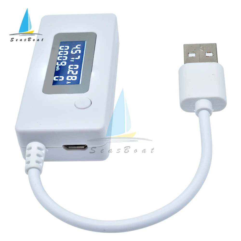 Вольтметр амперметр с ЖК-дисплеем миниатюрный USB-тестер емкости и напряжения
