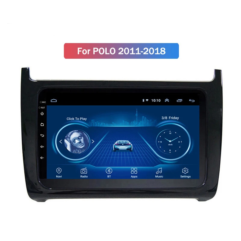 Автомобильный мультимедийный навигатор на Android 9 большой экран радио стерео