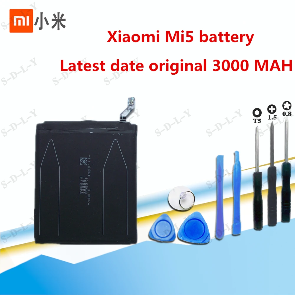 100% оригинальное Резервное копирование для Xiaomi 5 BM22 батарея 2910 мАч умная версия mi5