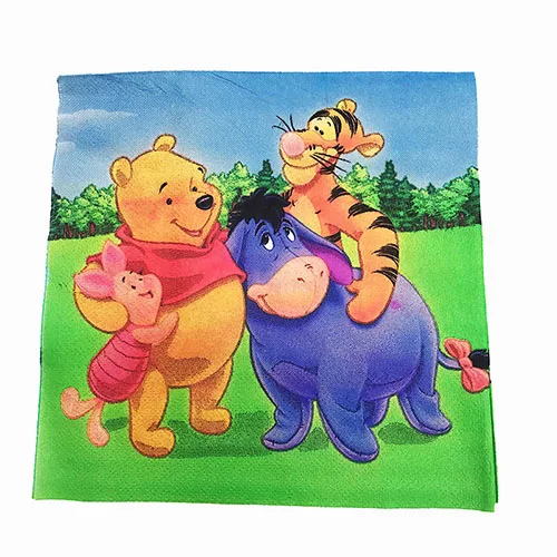 95 шт. Винни Пух столовая посуда наборы тарелки салфетки для стаканчиков