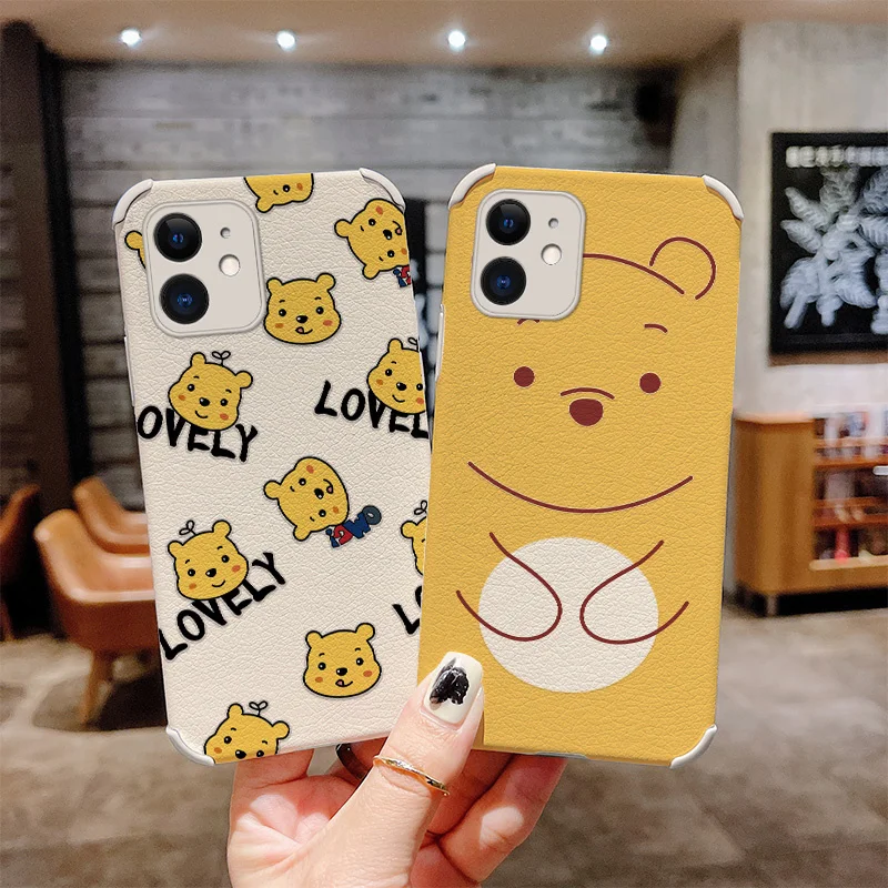 

Full Screen Sticky Bear Phone Case For iPhone 12 Pro Max mini 12Mini 12pro 12promax Liquid Silicone Cover