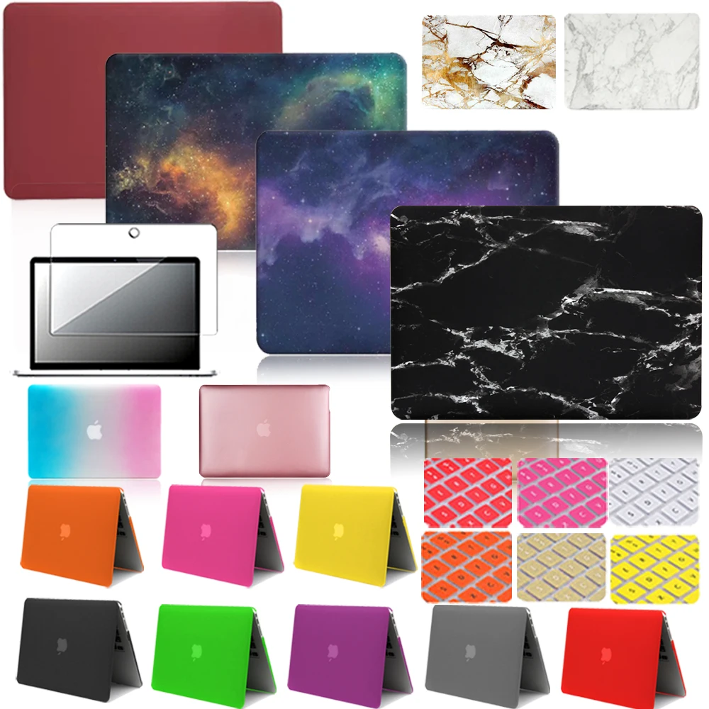 

Водонепроницаемый чехол для ноутбука Apple Macbook Air Pro Retina, Жесткий Чехол для ноутбука 11, 13, 15 дюймов/New Air 13 дюймов с накладкой на клавиатуру и защи...