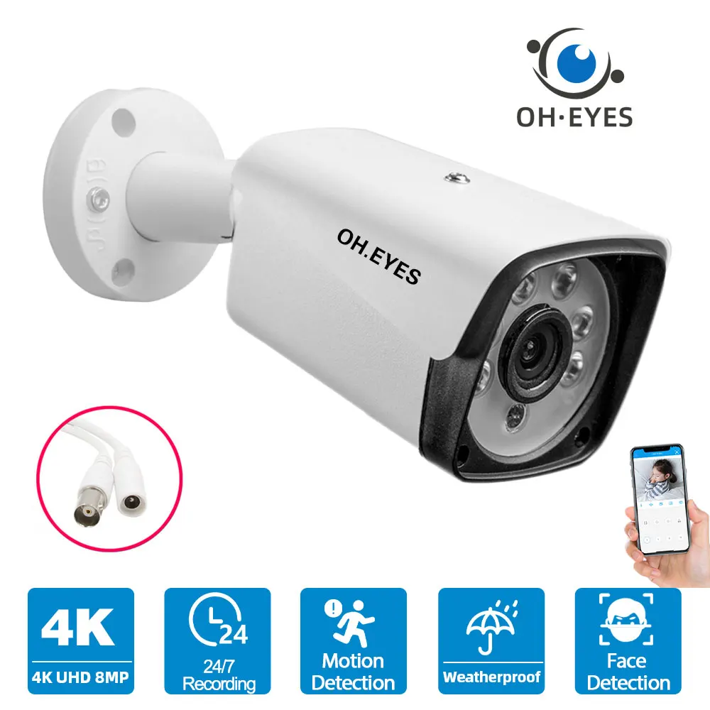 

CCTV 8MP BNC AHD Camera Motion Sensor Outdoor Waterproof Bullet Security Surveillance DVR Camera Analog 4K XMEYE H.265 5MP Cam