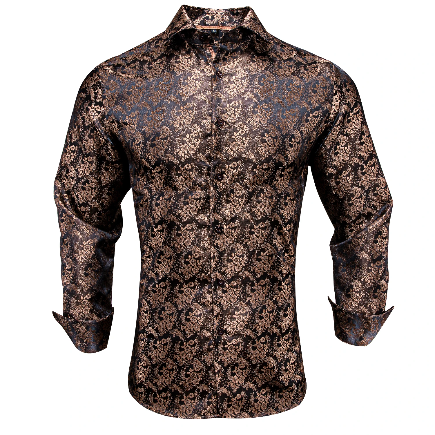Фото Привет-Галстук коричневый цветочный Пейсли шелковая мужская рубашка новое