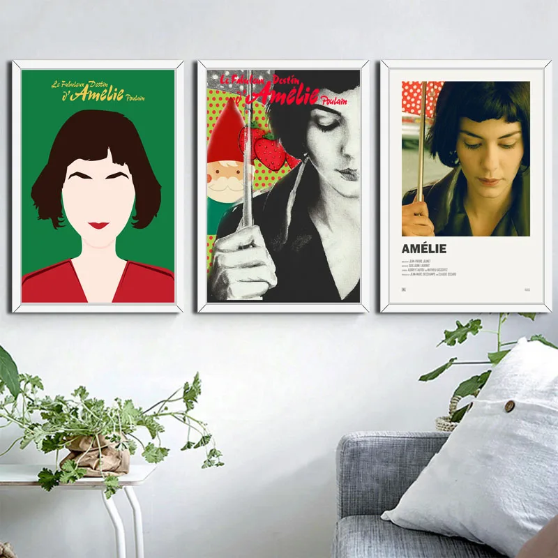 Amelie классический фильм художественная живопись Шелковый Холст плакат настенный