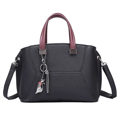 

European and American fashion ladies'handbag litchi pattern Baitao large-capacity one-shoulder oblique straddle bag