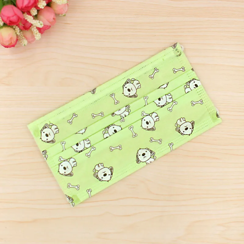 Красный 10 шт./компл. мультфильм собака одноразовые для рта маски Kawaii напечатанные трехслойные нетканые Пылезащитная маска для взрослых детей мужчин и женщин - Цвет: Красный