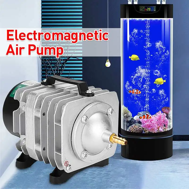 

35W 220V-240V/50Hz 70L/min HAILEA Electromagnetic Air Compressor Fish Tank Oxygen Air Pump Hydroponics 6 Way Air Aerator Pumps