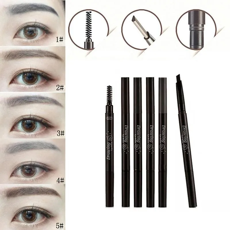 

Double-headed Eyebrow Pencil Dual-use Automatic Rotation And Long-lasting Brush With Waterproof Sweat-proof Y4E0