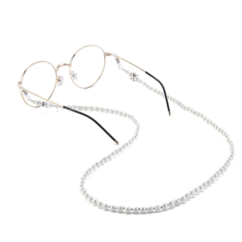 

1 шт. имитация жемчуга бисером цепочки для очков Модные Нарядные женские практичный солнцезащитные очки цепочка для очков для чтения