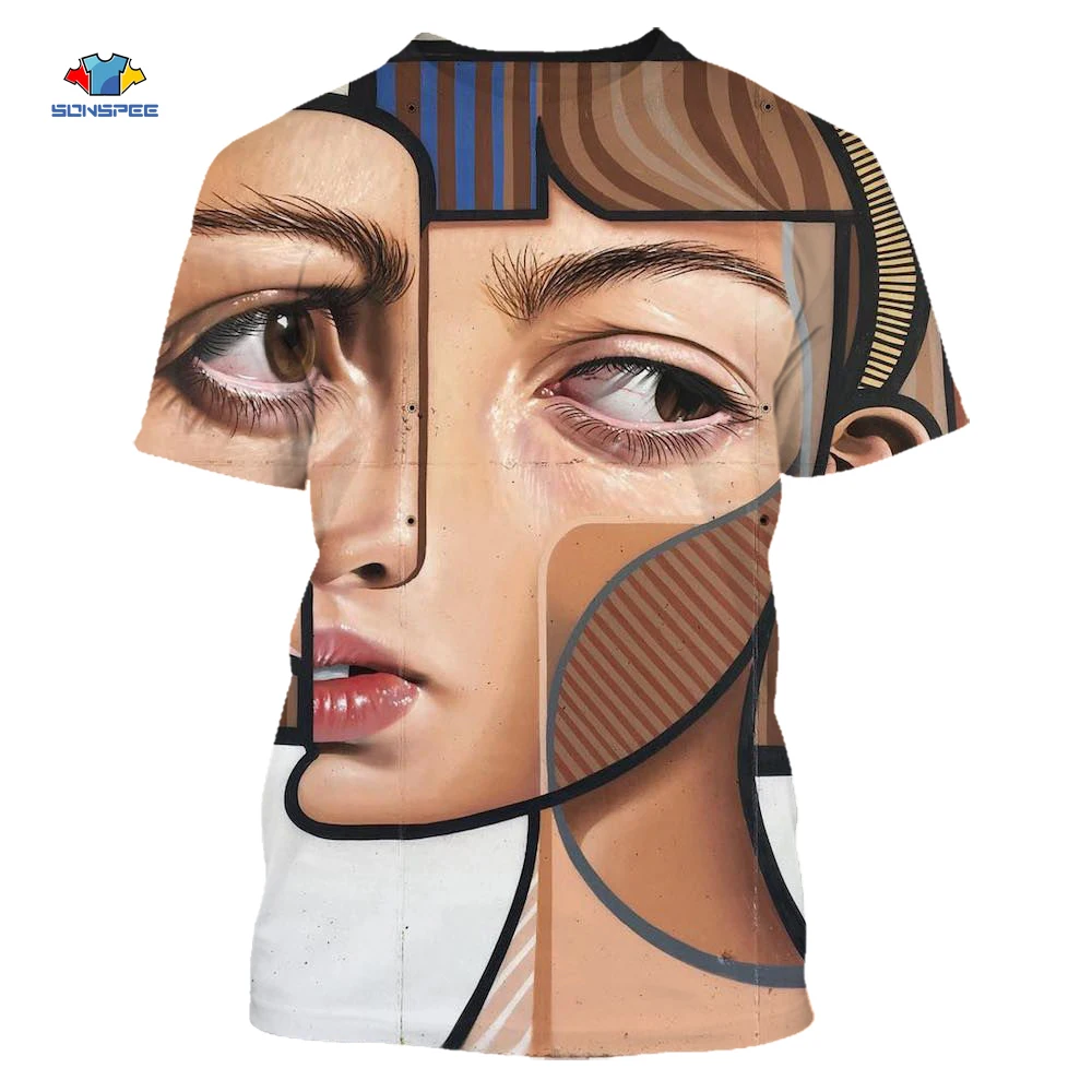 

SONSPEE Summer Unisex Graffiti Art Casual 3D Print Stree 2021 Men Tee Top Pullover Harajuku T-shirt Novelty Streetwear Fashion