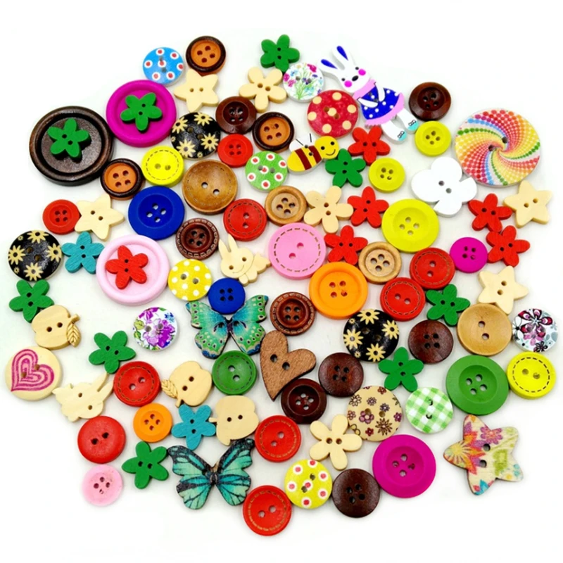 20 шт. деревянные пуговицы для рукоделия скрапбукинга аксессуары Пуговицы
