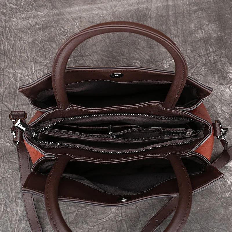 

OYIXINGER Vintage Women Bag Handmade Embossed Retro Handbag For Women China Style Bucket Bags Ladies Floral Shoulder Bags Female