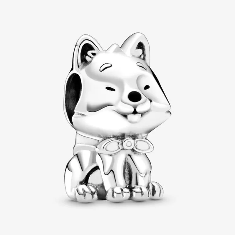 

Бусина из серебра 925 пробы, Akita Dog, креативное украшение в виде собаки, подходит для оригинального браслета Pandora для женщин, украшения «сделай ...