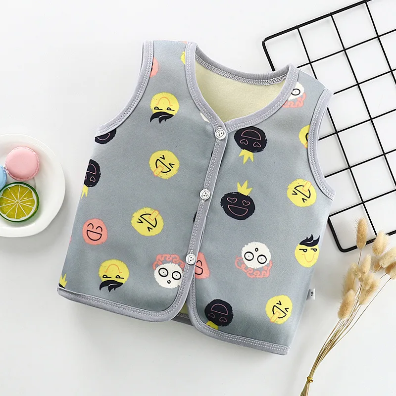 Детский шерстяной жилет на весну и осень модный для мальчиков девочек детская