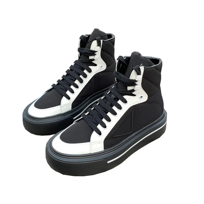 

Couple High-top Casual Shoes Triangle Thick-soled Lightweight And Comfortable Women's Men's Sports Shoes Size 35-46