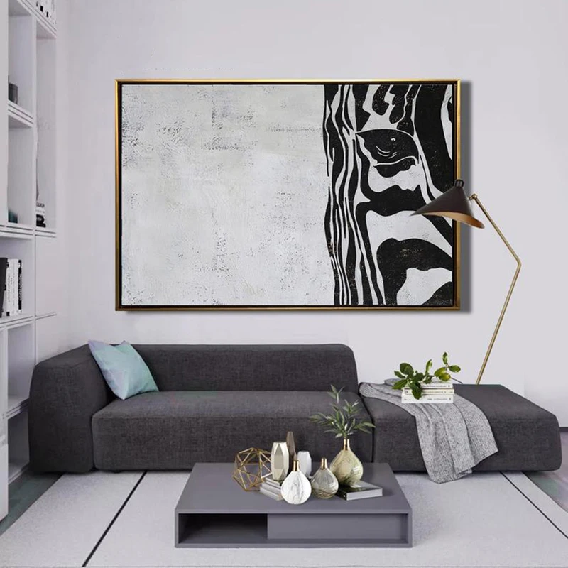 

Большая абстрактная картина с изображением зебры