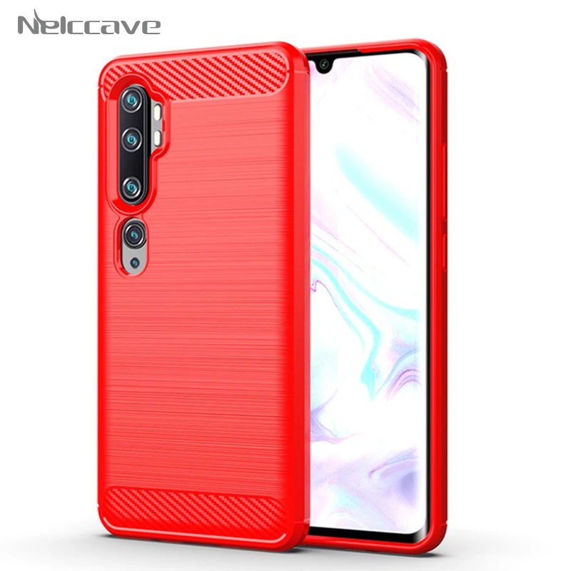Силиконовый чехол из углеродного волокна для Xiaomi Mi 10 Pro CC9 CC9E A3 Lite A2 A1 9 SE 9T 8 Max 2 3 Mix 2S