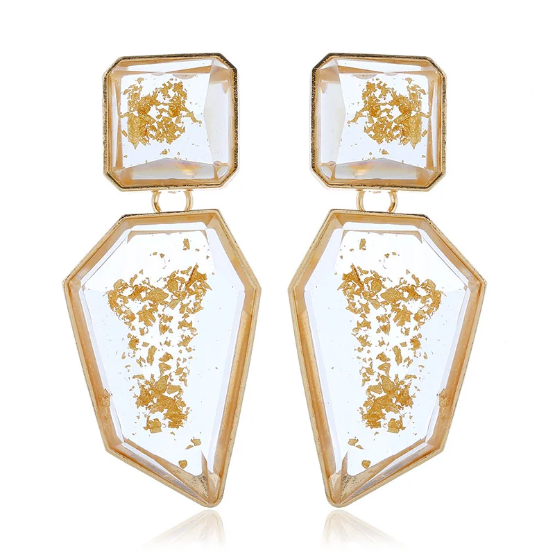 

2021 new fashion irregular geometric shape women's earrings Trendy personality exaggerated atmosphere women's earrings wholesale