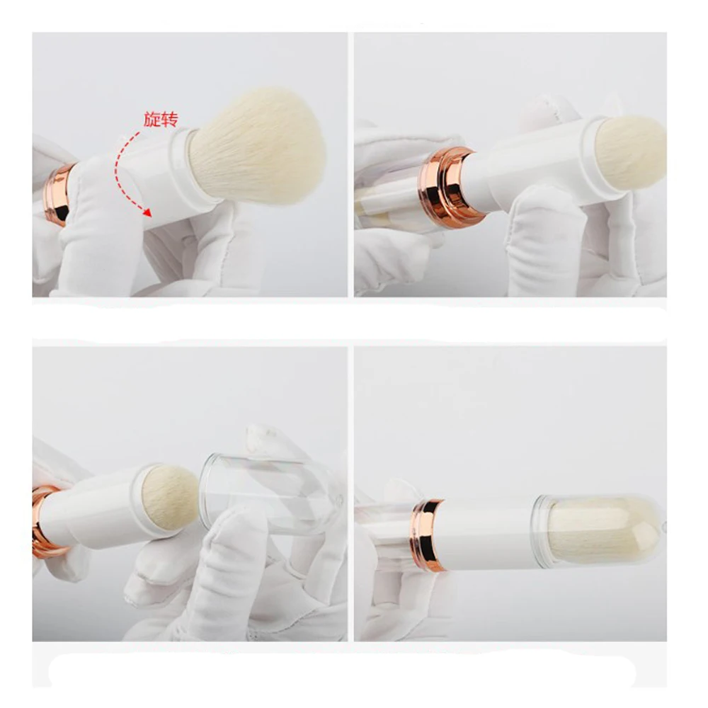 

Retractable Make Up Brush Artificial Fiber Hair Professional Skin-friendly Cosmetic Makeup Brush Kit Soft Foundation Brush