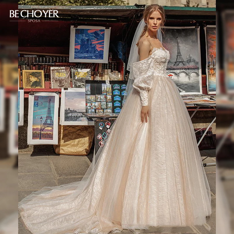 Vestido de Noiva/свадебное платье трапециевидной формы с аппликацией из бисера Модное
