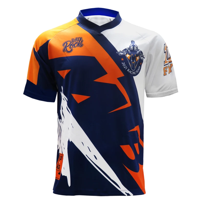 

New cool sports short sleeve MTB Shirt Downhill Jersey Motorcycle Jersey Bicycle Shirt Mountain Tops Men Bike Jersey breathable