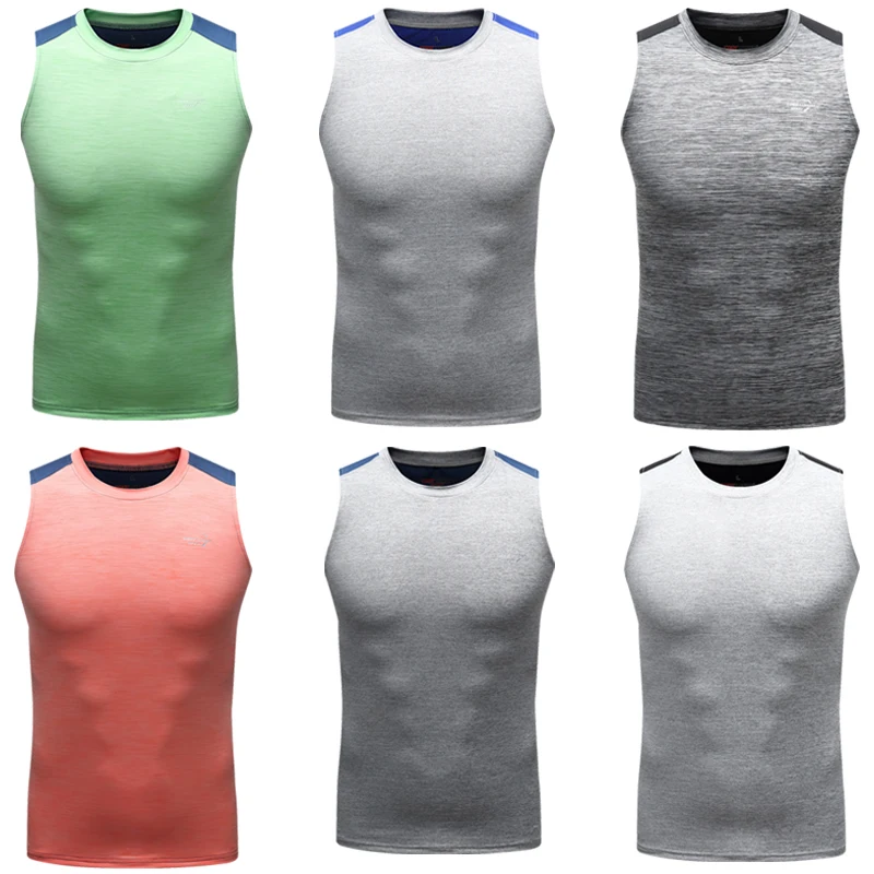 

Men's compression running vest gym fitness sleeveless training vest summer body shaping elastic sports sleeveless top