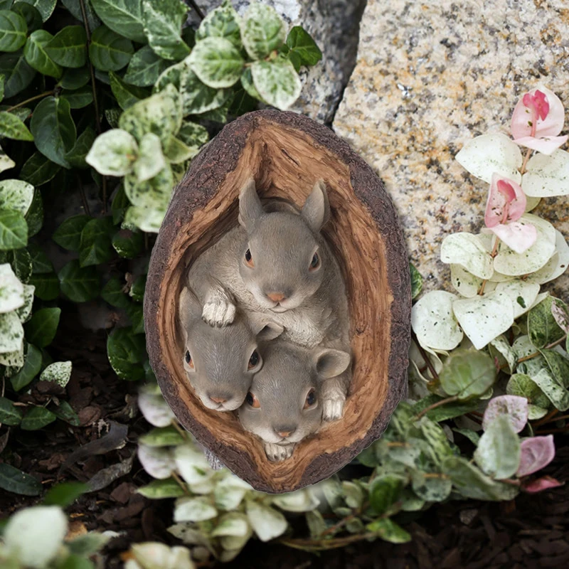 

Simulation Animal Statue Ornament Resin Squirrel Garden Peeker Hanging Tree Art Decor for Ourdoor Wall 15*7*8cm SDF-SHIP