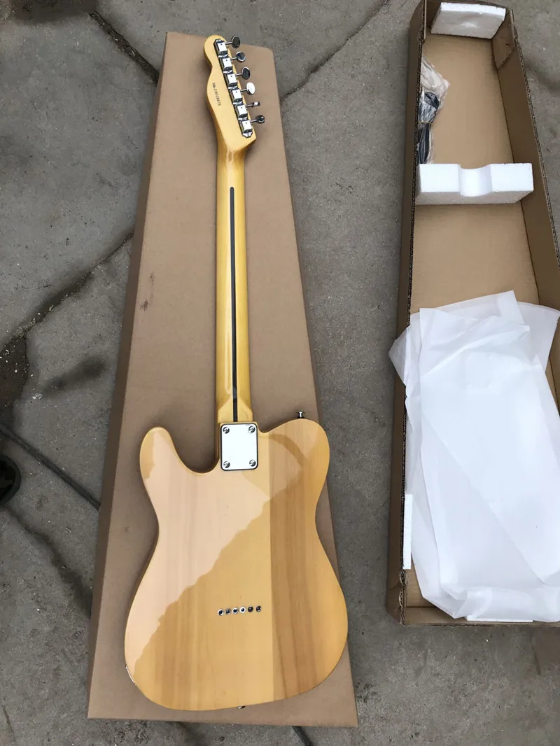 В наличии Высокое качество TL электрогитара с естественной цвет реальные