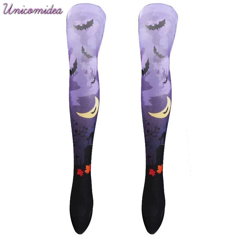 Best 1 Pair Women Socks Combed Cotton Christmas Pumpkin Starry Sky Skull Galaxy Space Novelty Funny Women Socks