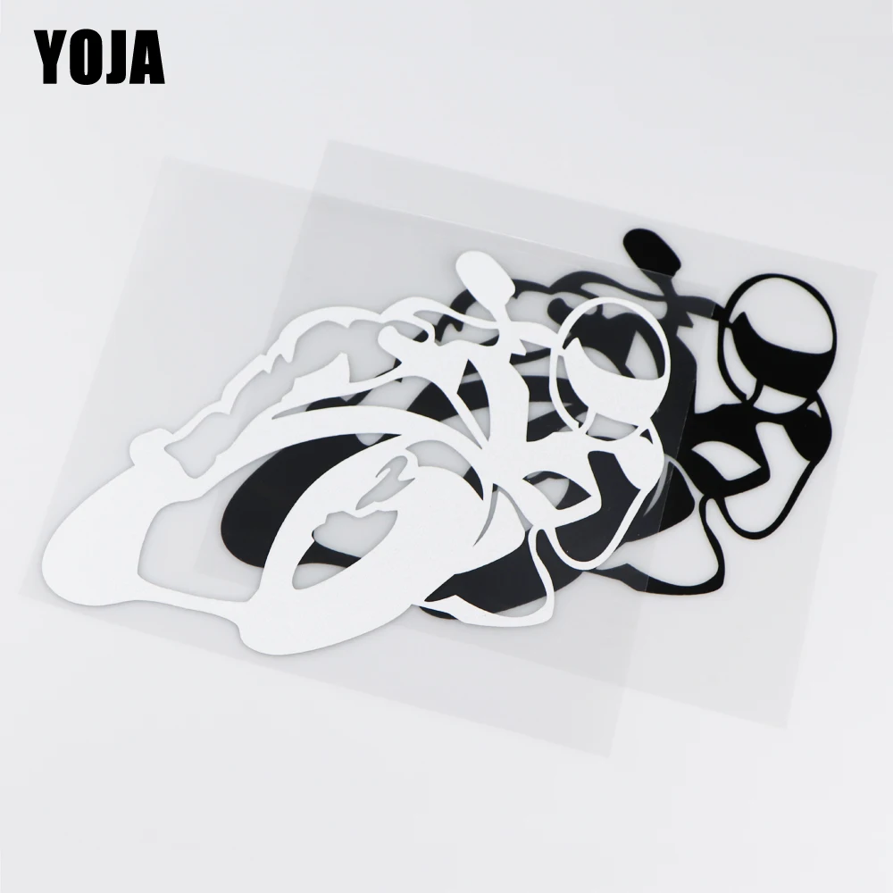 

YOJA 18X15CM Art Cartoon Decoration Motorcyclist Vinyl Decal Car Sticker ZT2-0031
