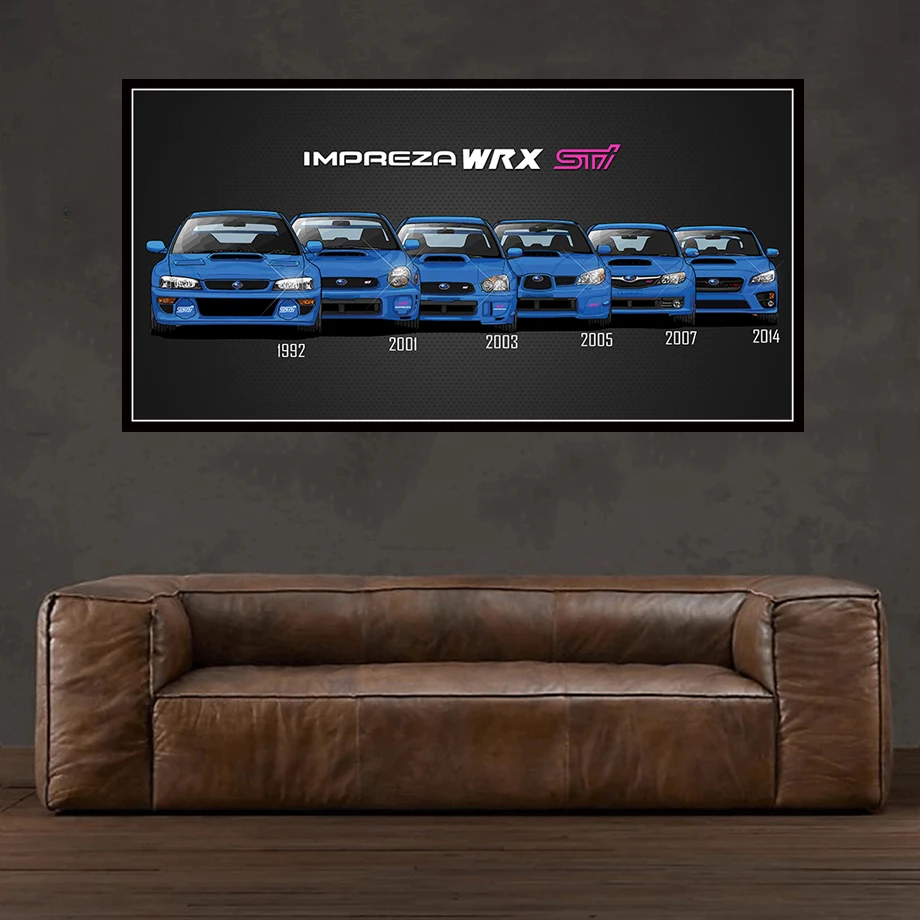 

Canvas art picture living room poster of six vintage WRX car wall pictures Cuadros Decoracion