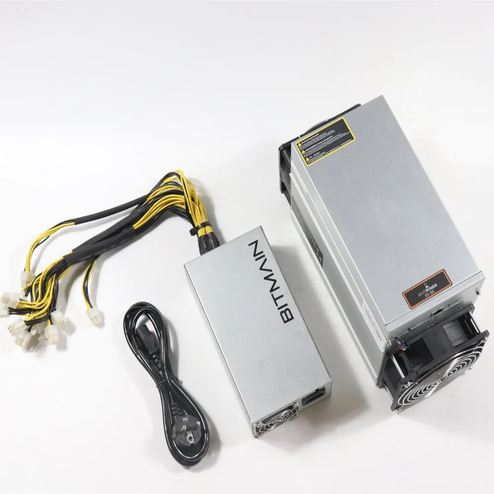 

used AntMiner S9 SE 16TH/S With PSU Bitcoin BTC BCH Miner Better Than Antminer S9 13.5t 14t S9k S11 S15 S17 T9+ T15 T17
