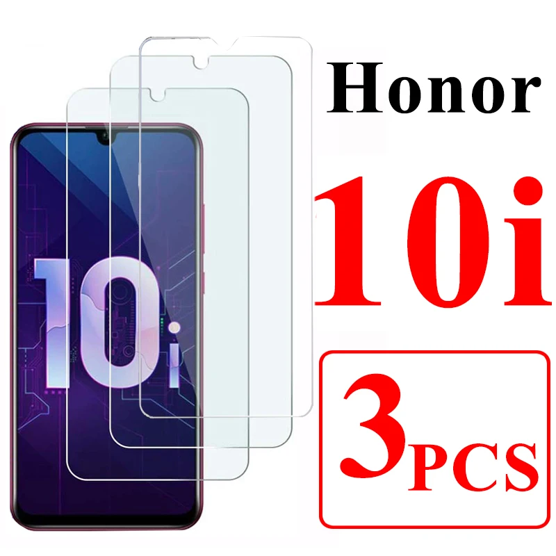 

3PCS protective glass on for huawei honor 10i 10x lite tempered armor onor 10 i screen prtector huavei honor10i xonor 10xlite